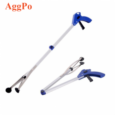 Aluminum Alloy Trash Litter Reacher Grabber Folding Trash Picker Garden Leaves Waste Pick Up Reaching Assist Tool