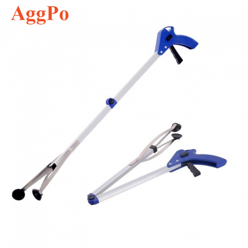 Aluminum Alloy Trash Litter Reacher Grabber Folding Trash Picker Garden Leaves Waste Pick Up Reaching Assist Tool